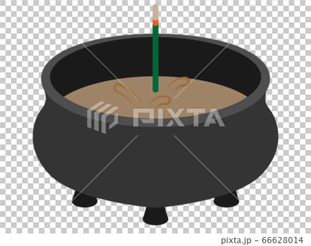 Incense burner with burning incense 66628014