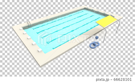 夏 25ｍプール 学校プールのイラスト素材