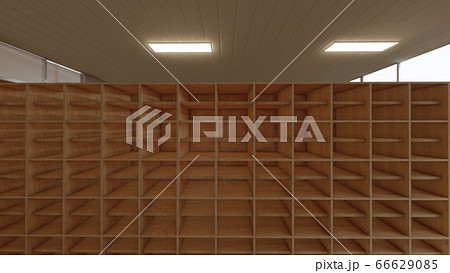 学校　教室　下駄箱　玄関　イラスト18 66629085