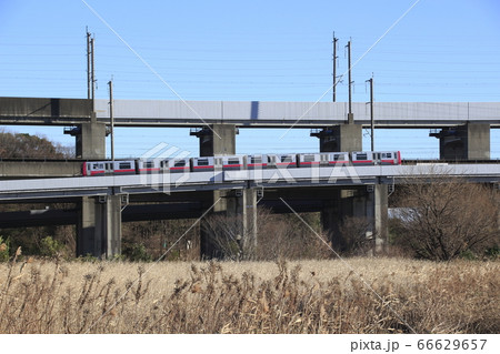 原市沼付近を走行するニューシャトル 66629657