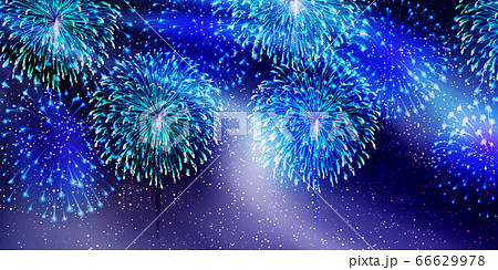 Fireworks Summer Festival Background Stock Illustration