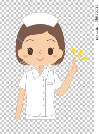 Nurse pointing hand - Stock Illustration [66630153] - PIXTA