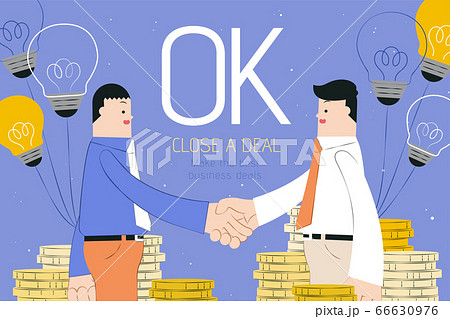 Close a deal concept flat design Close a deal concept flat design 66630976