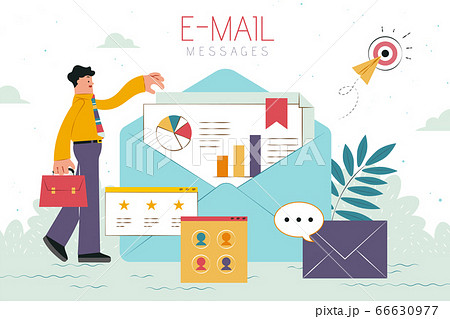 E-mail messages concept flat design 66630977