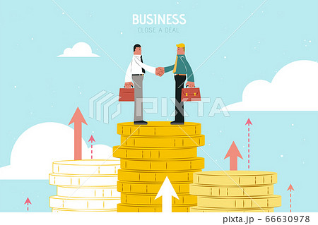Close a deal concept flat design Close a deal concept flat design 66630978