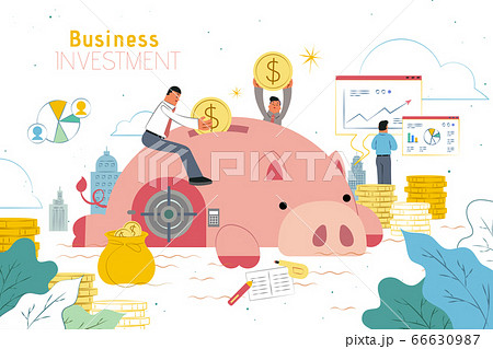 Investment design with piggy bank 66630987