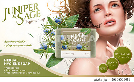 Herbal bar soap ad template Herbal bar soap ad template 66630995