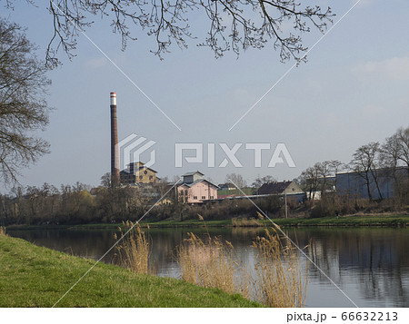 old historical factory building with chimney old historical factory building with chimney 66632213