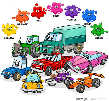 basic colors with cars and transport characters 66635687