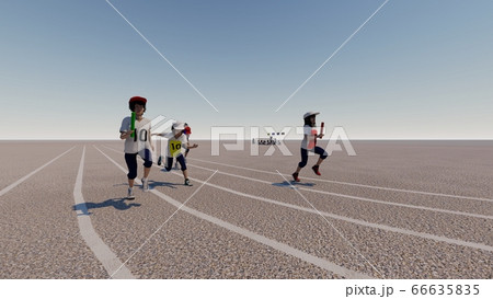 学校 運動会 リレー スタート 観客無し 建物無し イラスト30 学校 運動会 リレー スタート 観客無し 建物無し イラスト30 66635835