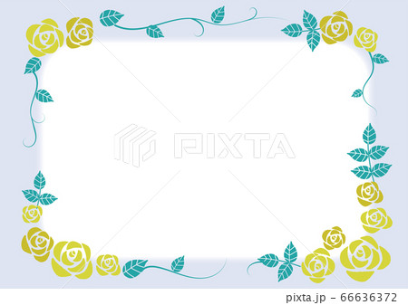 黄色いバラのフレーム 66636372