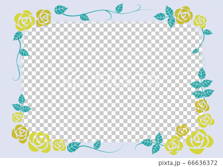 黄色いバラのフレーム 66636372