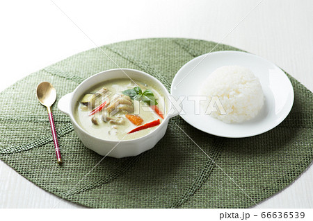 タイ料理のグリーンカレー タイ料理のグリーンカレー 66636539