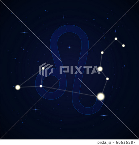 Leo, the lion. Constellation and zodiac sign on 66636587
