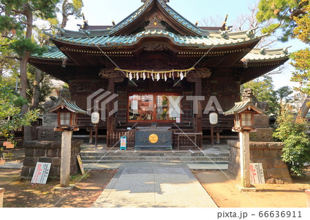 【品川区】荏原神社　拝殿 66636911