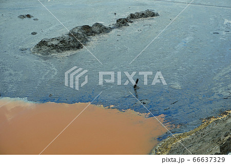 River toxic contamination oil pollution water tanker crash ship, effects nature contaminated soil water chemicals, environmental disaster, contamination environment, oil lagoon nature, Asia River toxic contamination oil pollution water tanker crash ship, effects nature contaminated soil water chemicals, environmental disaster, contamination environment, oil lagoon nature, Asia 66637329