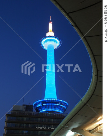 京都タワー ブルーライトアップ 最前線で働く方に感謝をこめて 京都タワー ブルーライトアップ 最前線で働く方に感謝をこめて 66638956