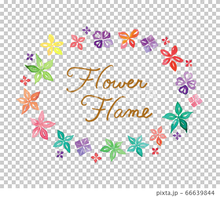 多彩的花框架 66639844