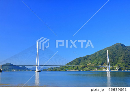 【愛媛県】晴天下の多々羅大橋 【愛媛県】晴天下の多々羅大橋 66639861