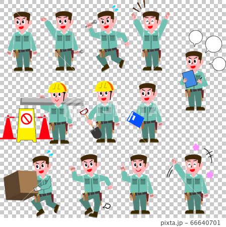 Worker pose assortment Worker pose assortment 66640701