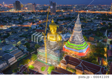 Aerial view of the Giant Golden Buddha in Wat Aerial view of the Giant Golden Buddha in Wat 66641109