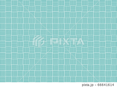 和柄の算木崩し(五崩し)のパターン背景(青緑色) 和柄の算木崩し(五崩し)のパターン背景(青緑色) 66641614