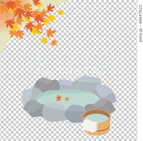 岩風呂＿秋紅葉02 66647622