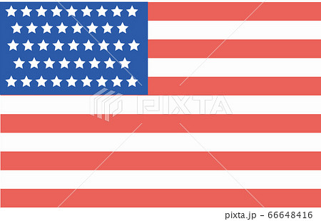 アメリカ国旗のイラスト素材 66648416 Pixta