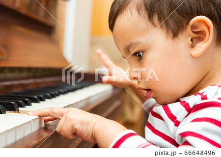 Litlle boy playing the piano 66648496