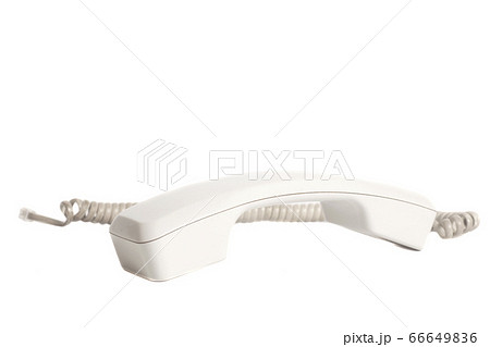 White telephone handset White telephone handset 66649836