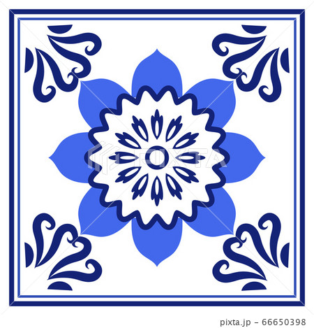 Azulejos portuguese traditional ornamental tile 66650398