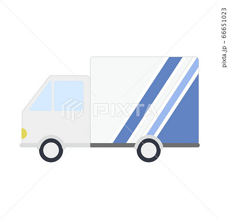 青い宅配便のトラックのイラスト素材
