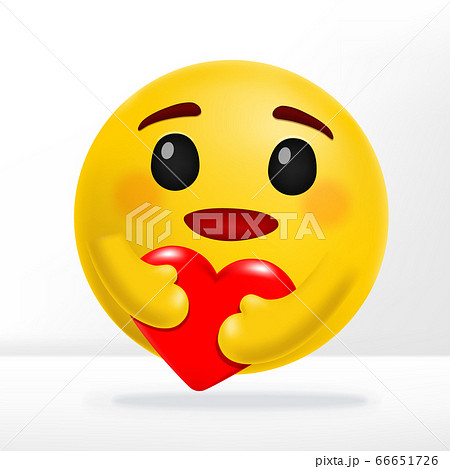 Vector Hugging Heart Smiling Care Emotion のイラスト素材