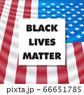 Black Lives Matter square vector template. BLM text and US realistic flag. Stop shooting, stop racism, police violence, stop violence, I can t breathe concept. 66651785