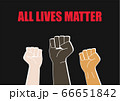 Fists with All Lives Matter Concept 66651842