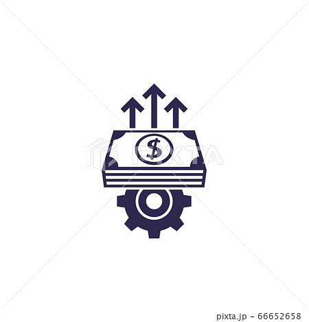 financial efficiency, vector icon on white financial efficiency, vector icon on white 66652658