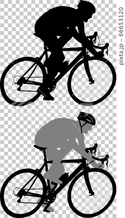 race bicyclist silhouette race bicyclist silhouette 66653120