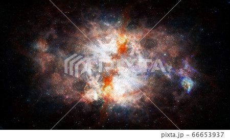 Hubble views galaxy and nebula. Elements of this 66653937