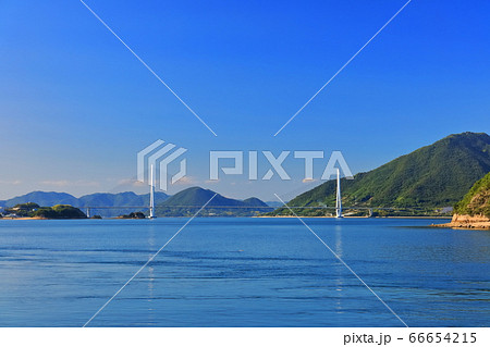 【愛媛県】晴天下の多々羅大橋 【愛媛県】晴天下の多々羅大橋 66654215