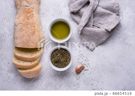 Homemade French baguettes with olive oil Homemade French baguettes with olive oil 66654519