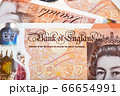 Close up photo on Bank of England 10 pounds banknote. 66654991