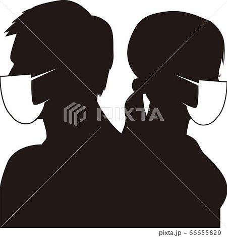 僕たち 私たちのソーシャルディスタンス イラスト ベクターのイラスト素材