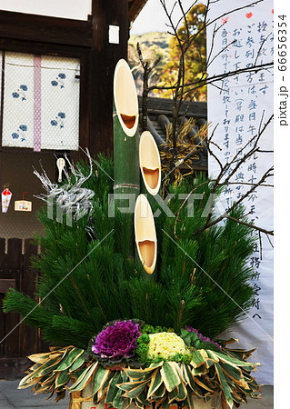 地元神社に飾られている門松 地元神社に飾られている門松 66656354