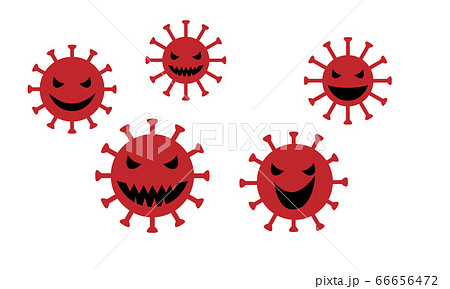 狂暴な毒性の強いウイルス 漫画風 のイラスト素材