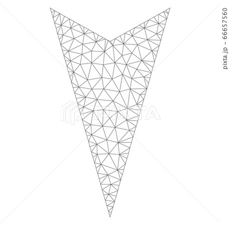 Mesh Vector Arrowhead Down Icon 66657560