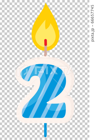 2歳のお誕生日キャンドル 2歳のお誕生日キャンドル 66657745