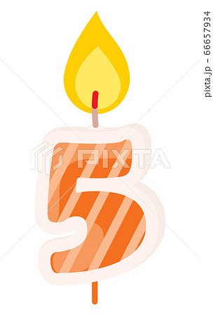 5歳のお誕生日キャンドル 66657934