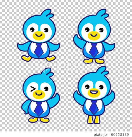 ネクタイ ペンギン かわいい ポーズ イラスト素材セットのイラスト素材 ネクタイ ペンギン かわいい ポーズ イラスト素材セットのイラスト素材