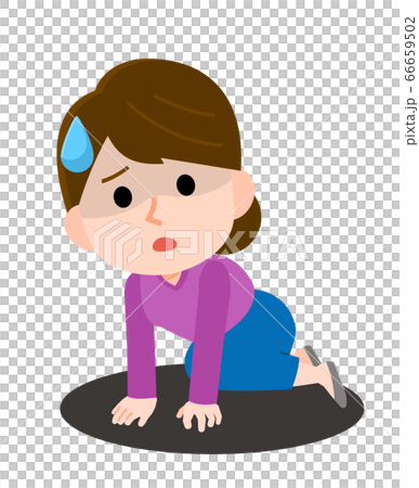 どん底　失意の女性　イラスト 66659502