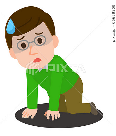 どん底　失意の男性　イラスト 66659509